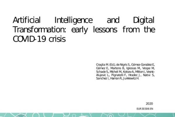 Artificial Intelligence and Digital Transformation: early lessons from the COVID-19 crisis