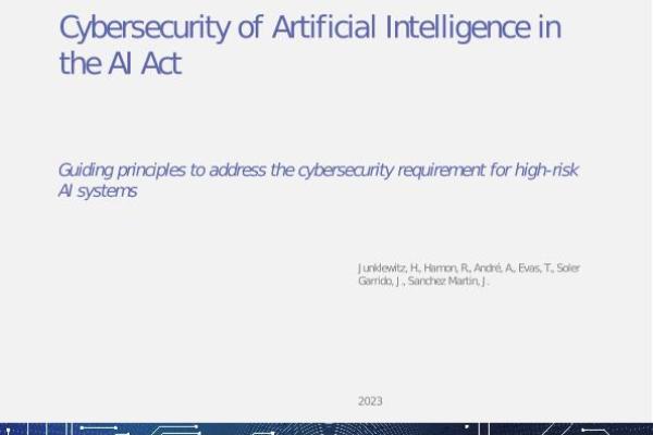 report cover: Cybersecurity of Artificial Intelligence in the AI Act