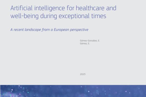 Cover photo for AI in healthcare report