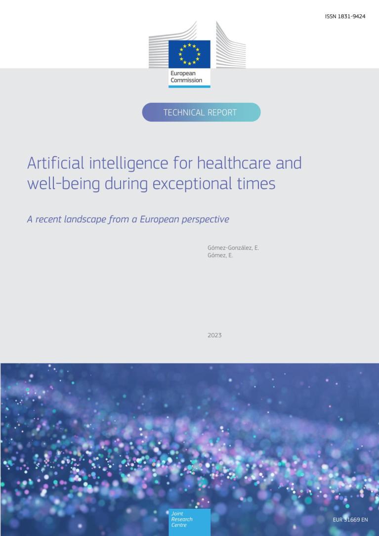 cover page of AI healthcare report